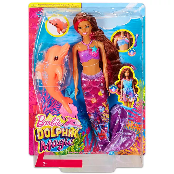Barbie: Delfin varázslat - átváltozó hableány baba