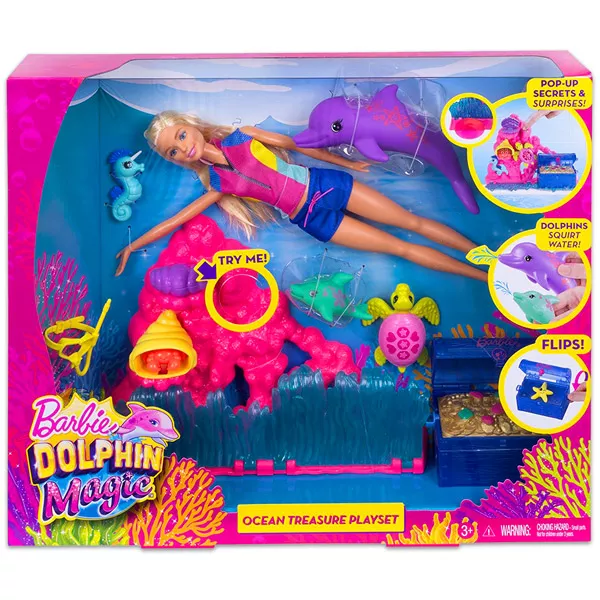 Barbie: Delfin varázslat - óceáni kincskereső játékkészlet