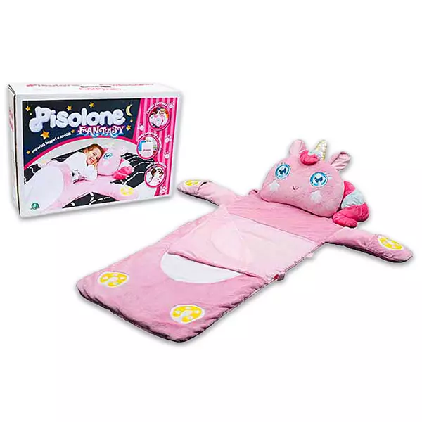 Pisolone sac de dormit din pluş cu model unicorn