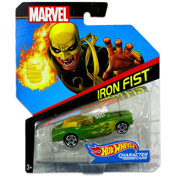 Hot Wheels Marvel karakter kisautók: Iron Fist kisautó