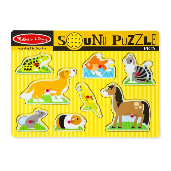 Melissa and Doug: puzzle cu sunet - animale domestice