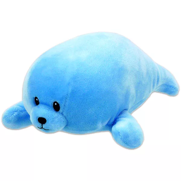 BABY TY: Squirt figurină focă de pluş - 15 cm, albastru