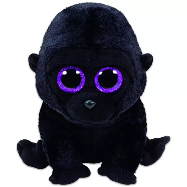 TY Beanie Boos: George gorilla plüssfigura - 15 cm, fekete
