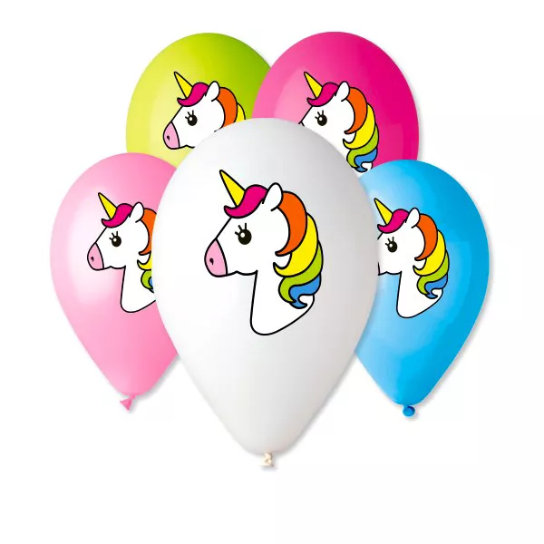 Baloane cu model unicorn de 30 cm - 10 buc.