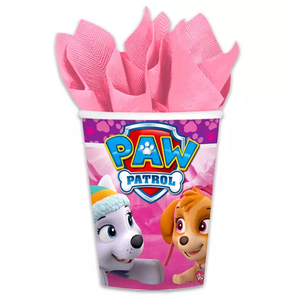 Paw Patrol: pahare carton - 8 buc., roz