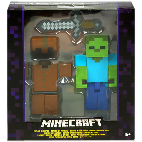 Minecraft: Zombi páncélzatban figura