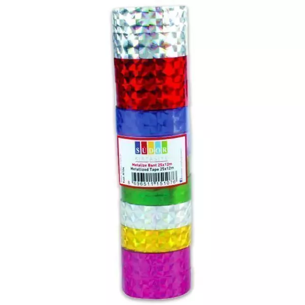 Set 12 bandă adezivă culori metalice - diferite culori
