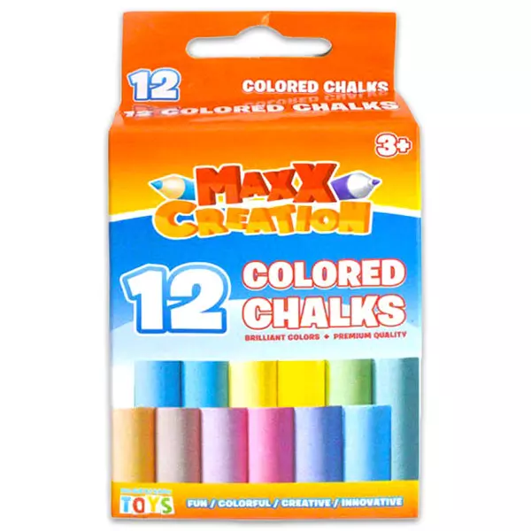 Maxx Creation: 12 darabos táblakréta - színes