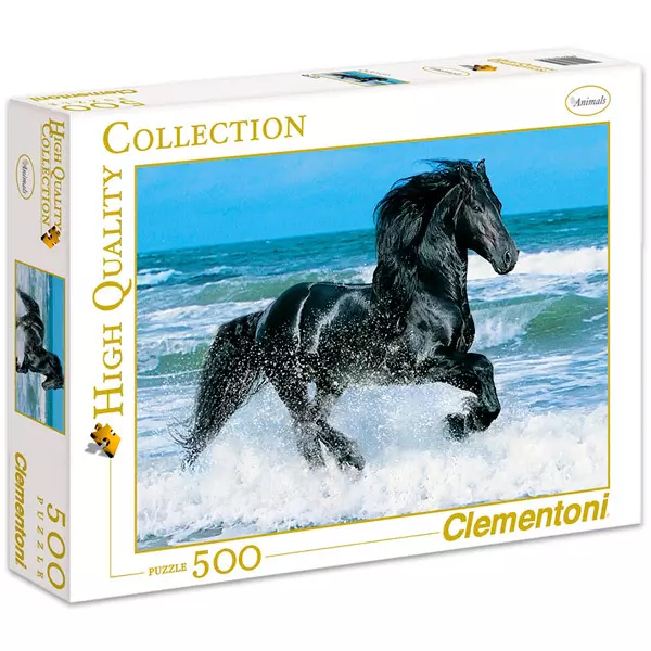 Clementoni: armăsar negru puzzle cu 500 piese