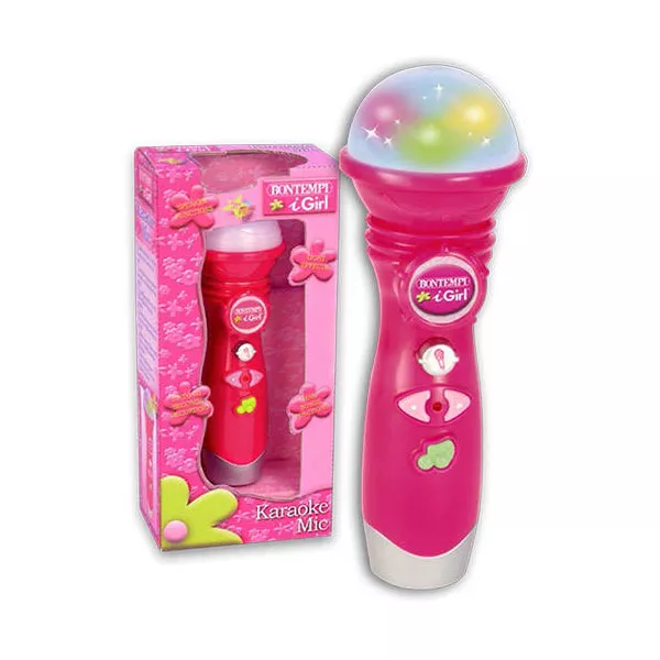 iGirl: Karaoke mikrofon hangfelvevővel - rózsaszín