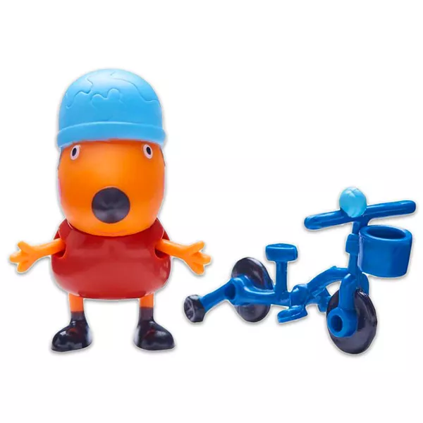 Peppa Pig: Figurina Vulpea Freddy cu bicicletă