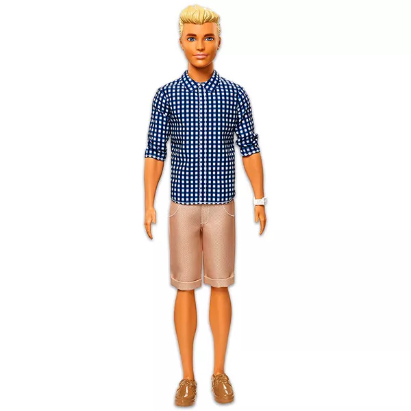 Barbie Fashionistas: szőke hajú Ken baba kockás ingben