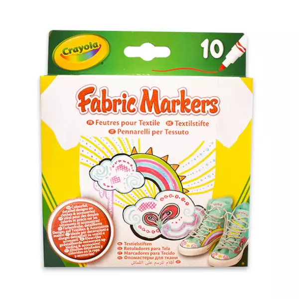 Crayola: juego de 10 marcadores para tela