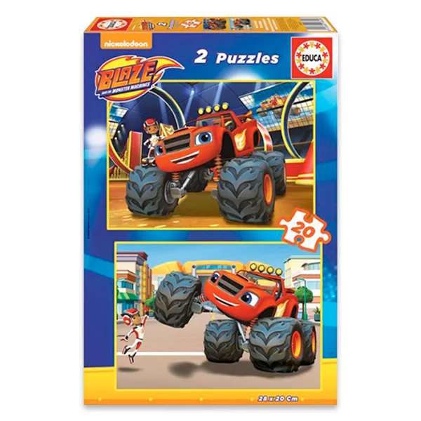 Blaze and the Monster Machines: puzzle 2-în-1