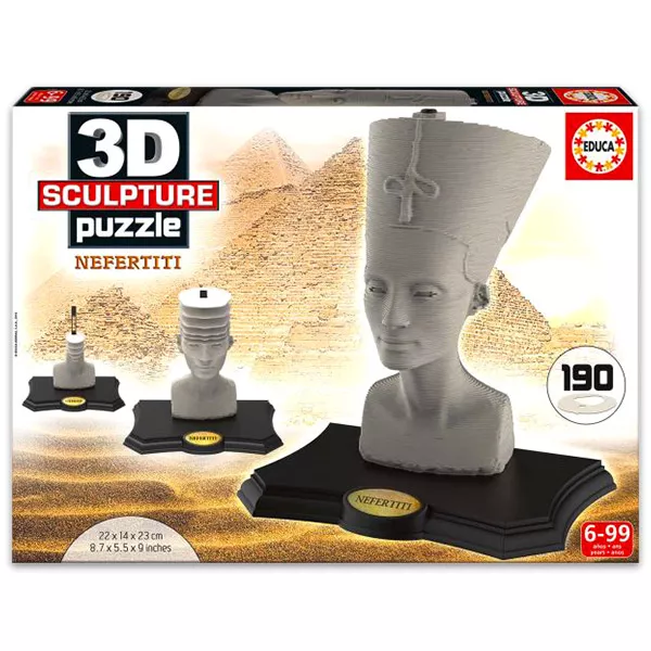 Nefertiti 3D puzzle szobor