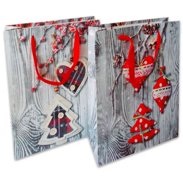 Design brad de crăciun pungă cadou - 32 x 26 x 12 cm, diferite