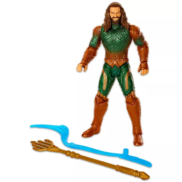 Az igazság ligája: Aquaman akciófigura szigonnyal és vízlasszóval 