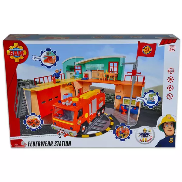 Sam, a tűzoltó: tűzoltóállomás figurával