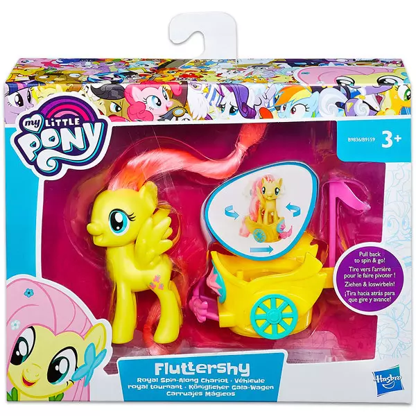 My Little Pony: The Movie - Figurină Fluttershy cu trăsură