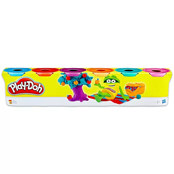 Play-Doh: Set plastilină cu 6 borcănaşe 