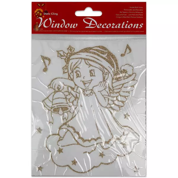 Design Înger cu glitter decoraţiune pentru fereastră - diferite