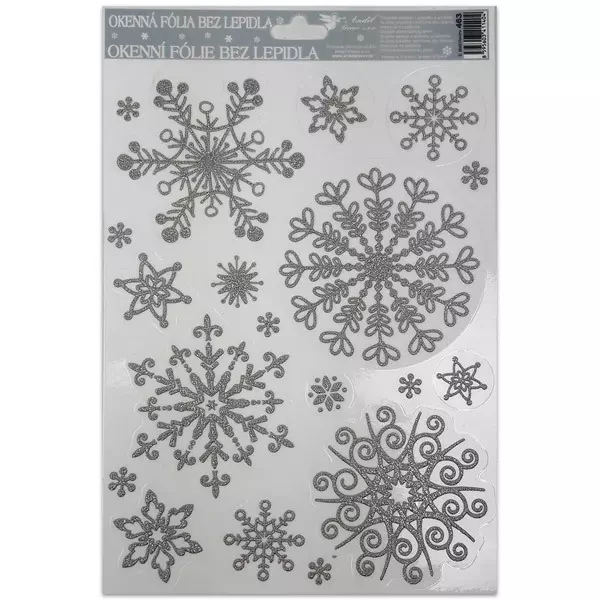 Design Fulg de zăpadă decoraţiune pentru fereastră - argintiu