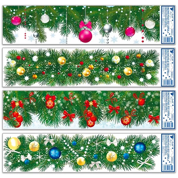 Design Crăciun decoraţiune pentru fereastră - verde, diferite