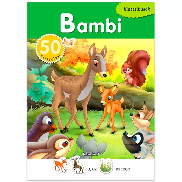 Klasszikusok: Bambi mesekönyv matricával