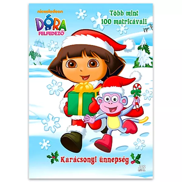 Dora the Explorer: Sărbătoarea crăciunului - carte de colorat cu abţibilduri