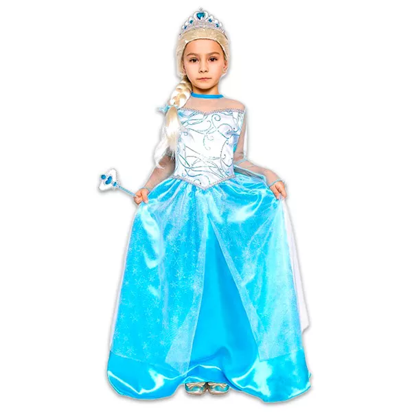 Kék hercegnő jelmez - 110-120 cm