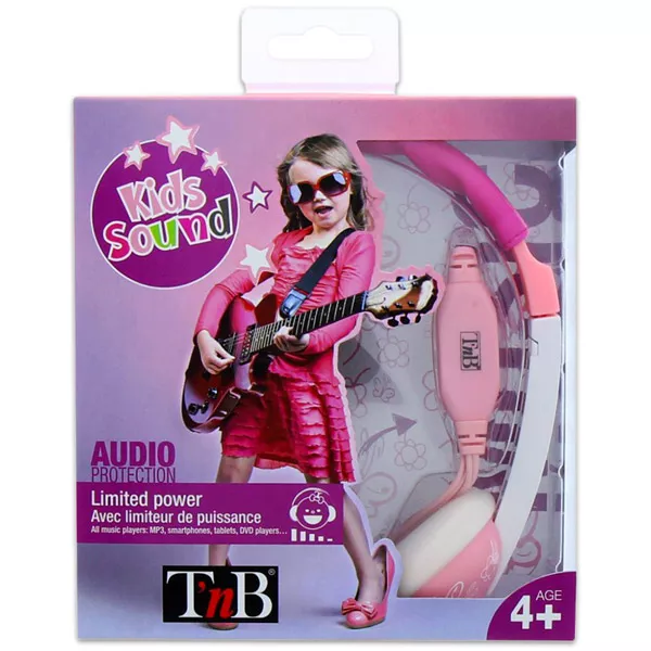 TnB căşti audio stereo pentru copii - roz