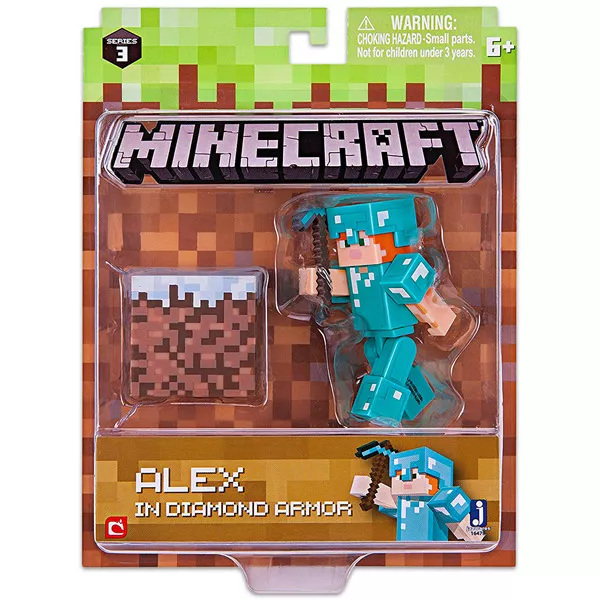 Minecraft: Alex és Diamond Armor figura