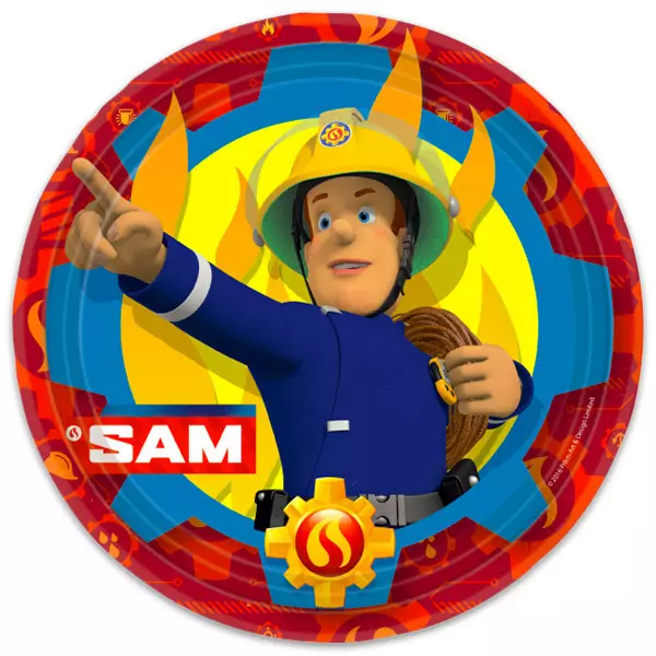 Pompierul Sam: farfurie carton 23 cm - 8 buc.