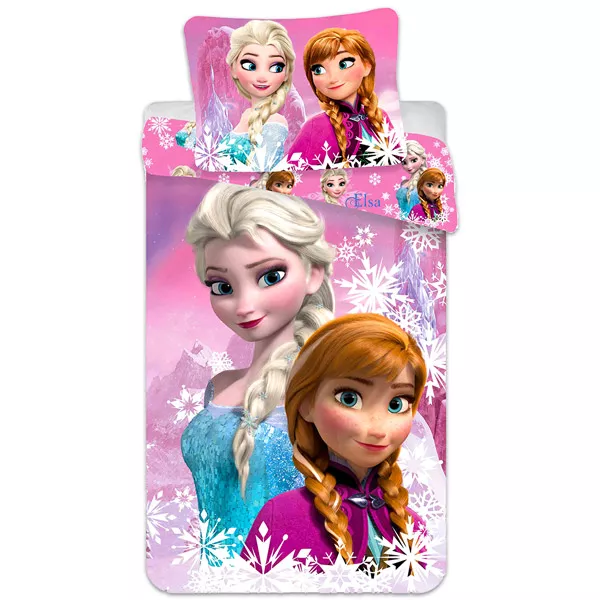 Disney hercegnők: Jégvarázs ágyneműhuzat garnitúra - rózsaszín
