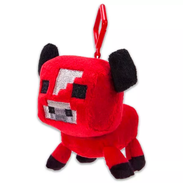 Minecraft: baby bika kulcstartó plüssfigura - piros