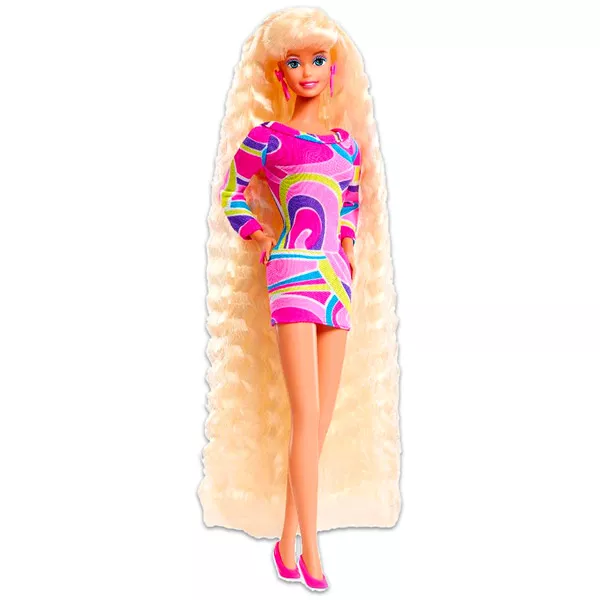 Barbie Totally Hair: Păpuşa Barbie cu păr blond foarte lung