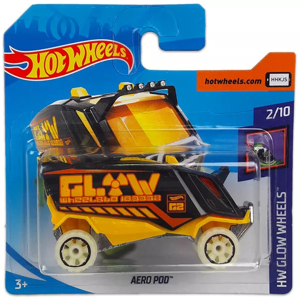 Hot Wheels Glow Wheels: Aero Pod kisautó sötétben világító kerekekkel