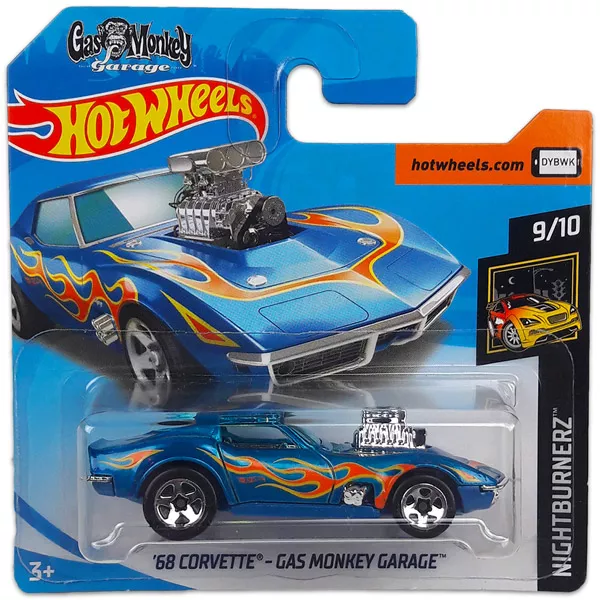 Hot Wheels Nightburnerz: 68 Corvette - Gas Monkey Garage kisautó
