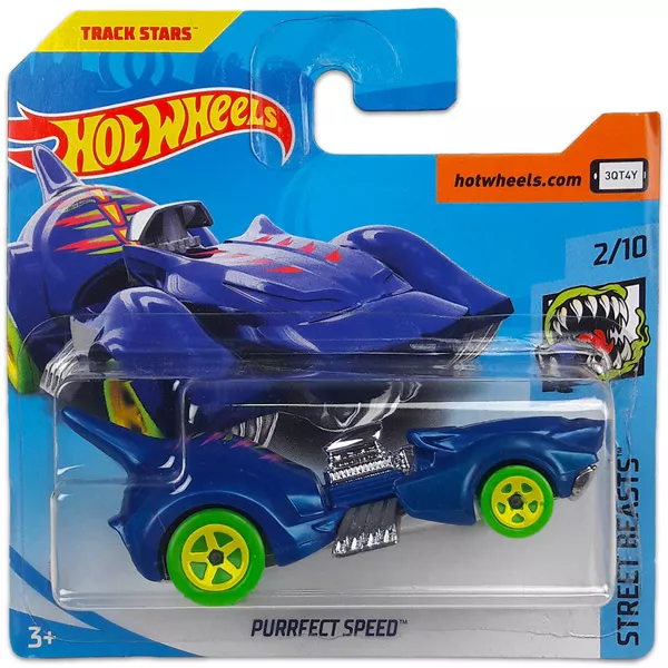 Hot Wheels Street Beasts: Purrfect speed kisautó, kék