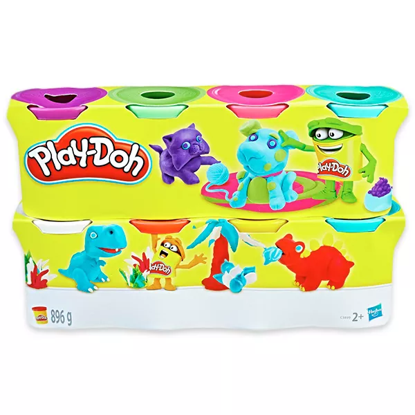 Play-Doh: Set plastilină cu 8 borcănaşe