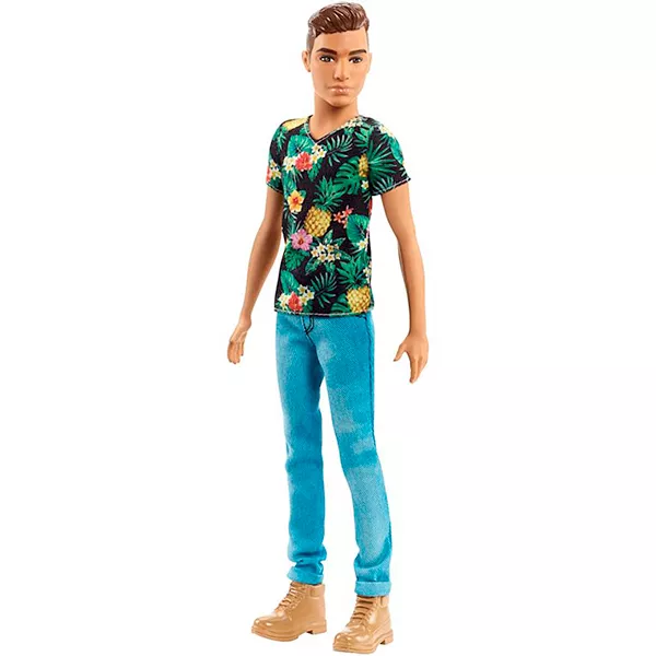 Barbie Fashionistas: păpuşă Ken în tricou cu model ananas