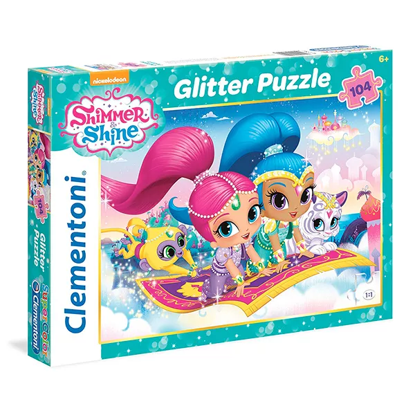 Clementoni: Shimmer and Shine puzzle cu 104 piese cu sclipici