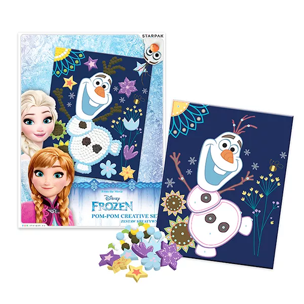 Prinţesele Disney: Frozen Olaf Set creativ pom-pom