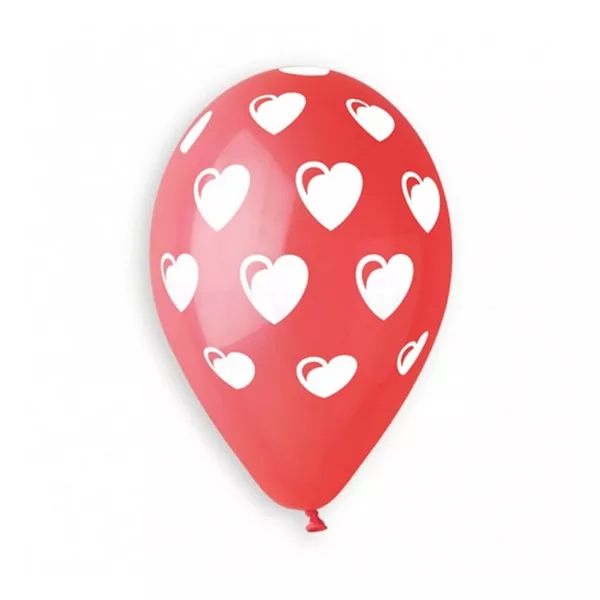 Baloane cu model inimioare - 30 cm, 10 buc.