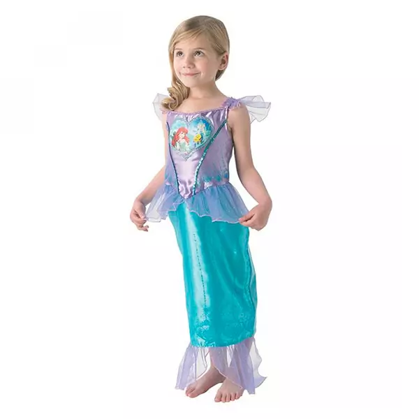 Mica Sirenă: Costum Ariel cu model inimioare - mărime S