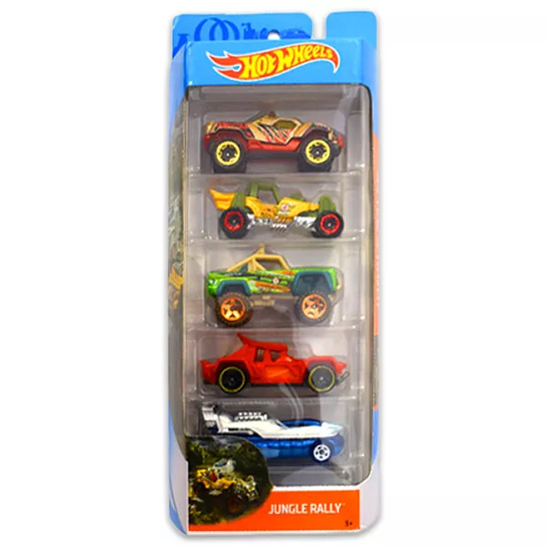 Hot Wheels set cu 5 ma inu e Jungle Rally Tulli.ro