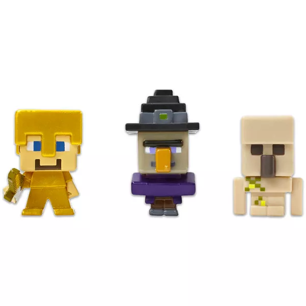 Minifigurine Minecraft: seria 1. Iron Golem, Steve, Witch