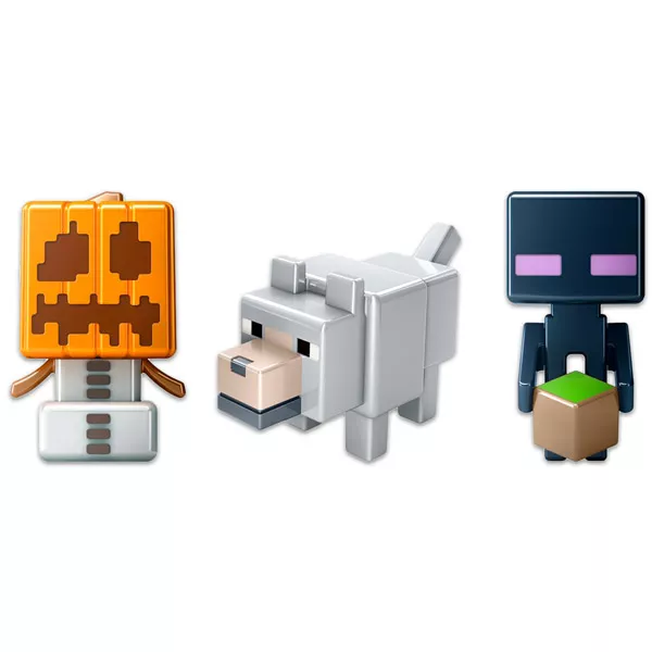 Minifigurine Minecraft: seria 1. Enderman, Snow Golem, Wolf