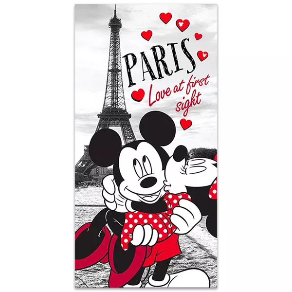 Mickey Mouse şi Minnie Mouse în Paris prosop