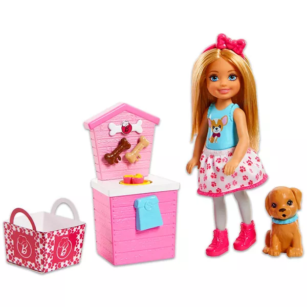 Barbie: Set de joacă Chelsea cu căţeluş
